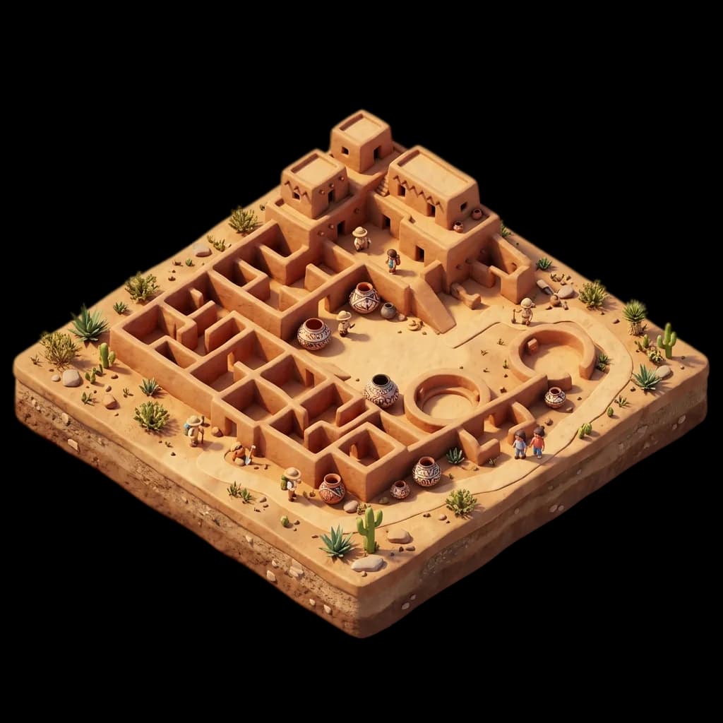 Ilustración de Casas Grandes, Chihuahua