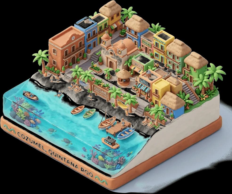 Ilustración de Cozumel, Quintana Roo