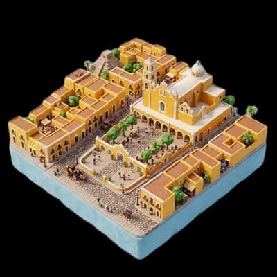 Ilustración de Izamal, Yucatán