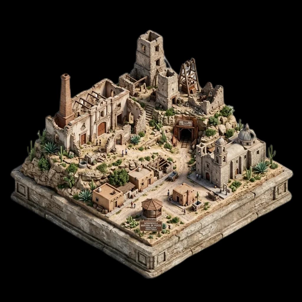 Ilustración de Mineral de Pozos, Guanajuato