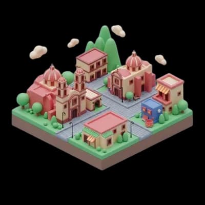 Ilustración de Palenque, Chiapas