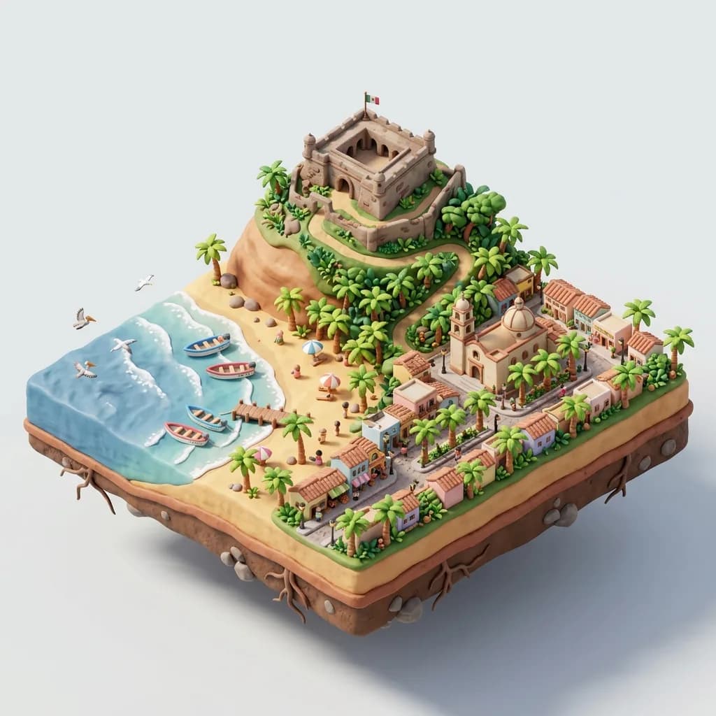 Illustration of San Blas, Nayarit