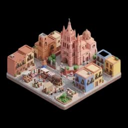 Ilustración de San Miguel de Allende, Guanajuato
