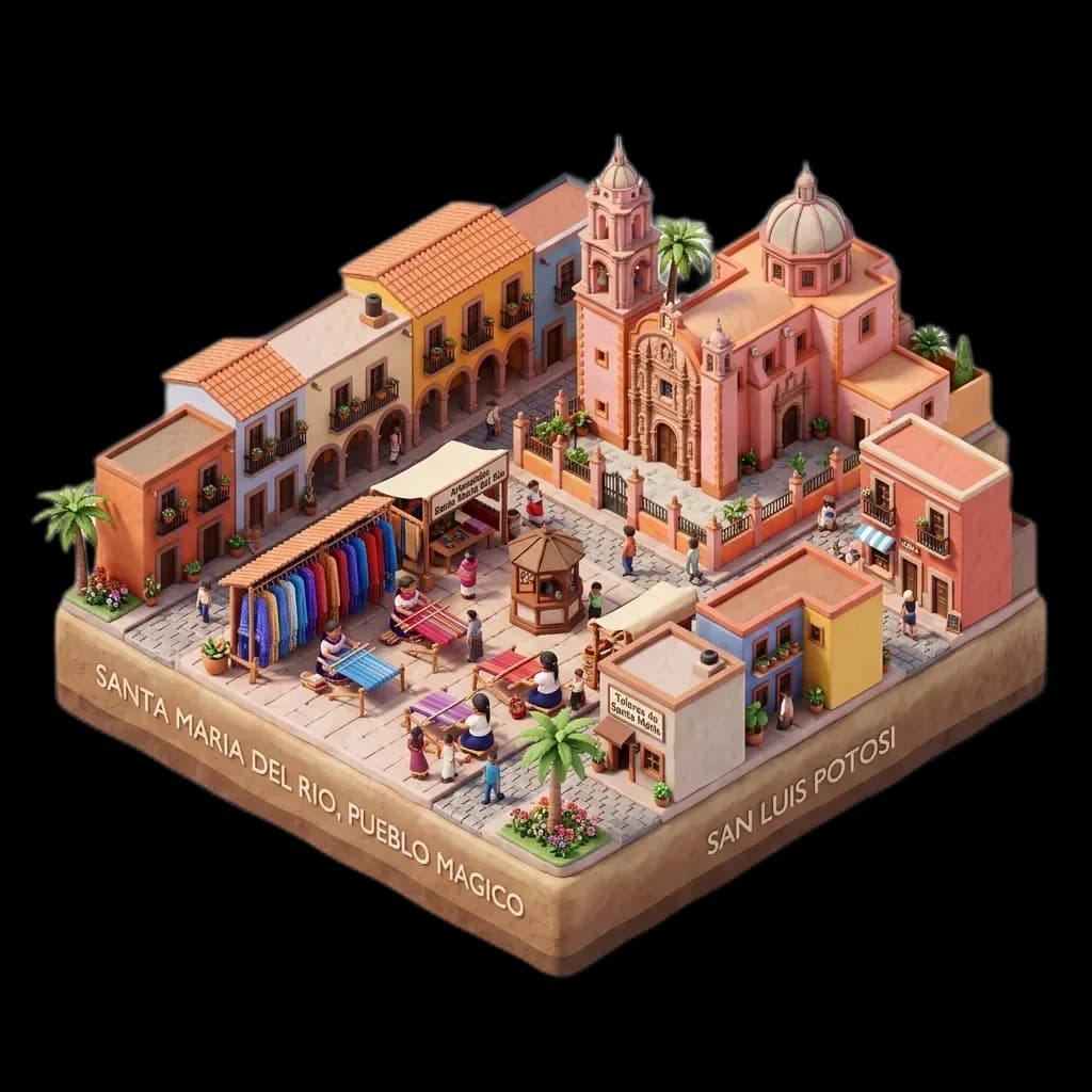 Ilustración de Santa María del Río, San Luis Potosí