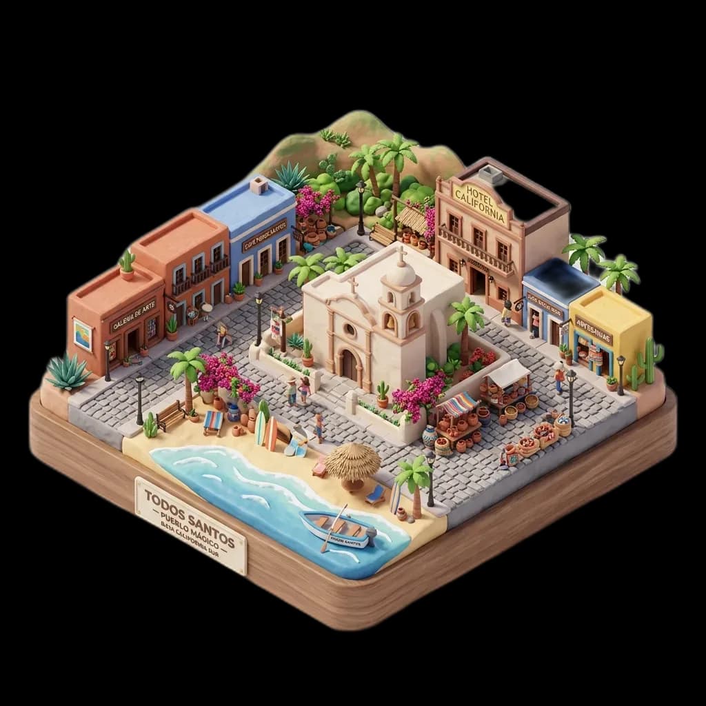 Illustration of Todos Santos, Baja California Sur