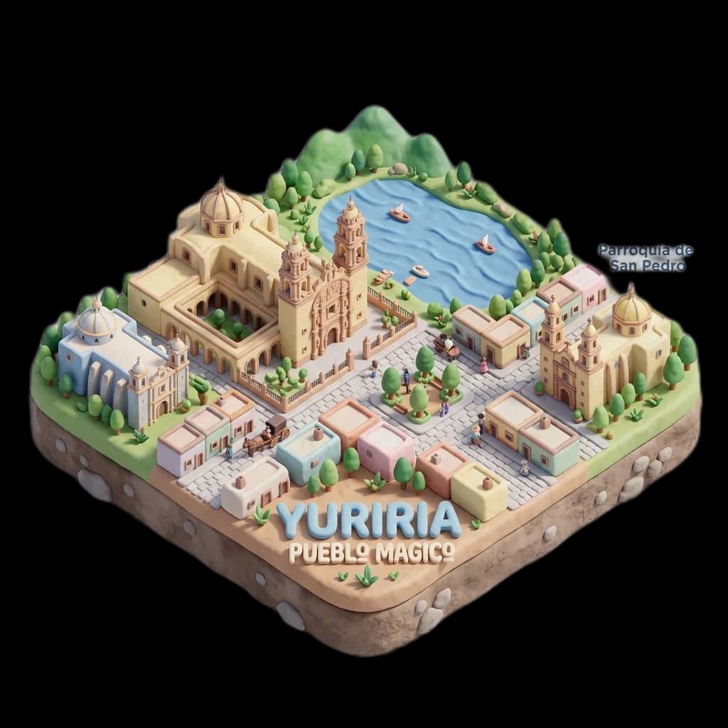 Ilustración de Yuriria, Guanajuato